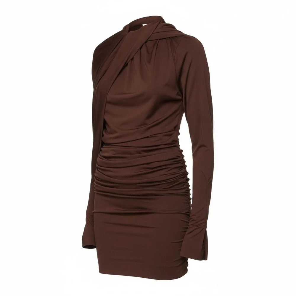 ATLEIN
Burgundy Recycled Polyester Mini Dress - Picture 2 of 7